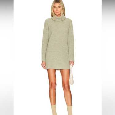 L’ACADEMIE Sable Sweater Mini Dress in Light Oliv… - image 1