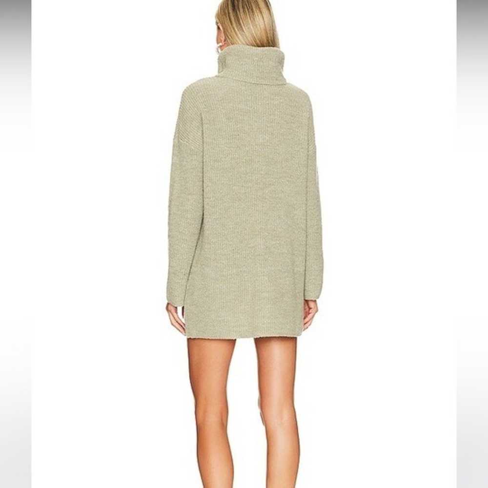 L’ACADEMIE Sable Sweater Mini Dress in Light Oliv… - image 3