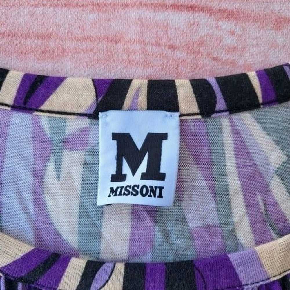 M Missoni Purple Geometric Print Jersey Knit Retr… - image 6