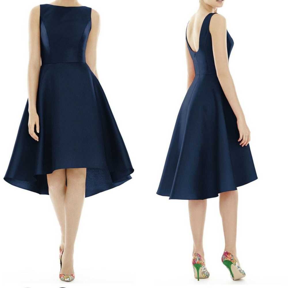 Alfred Sung Womens size 6 dress blue D697 high lo… - image 5