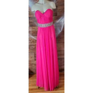La Femme Pink Rhinestone Formal Dress Size 8 NWOT - image 1