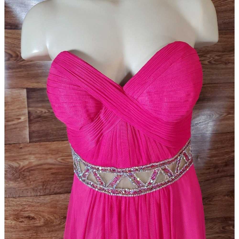 La Femme Pink Rhinestone Formal Dress Size 8 NWOT - image 3