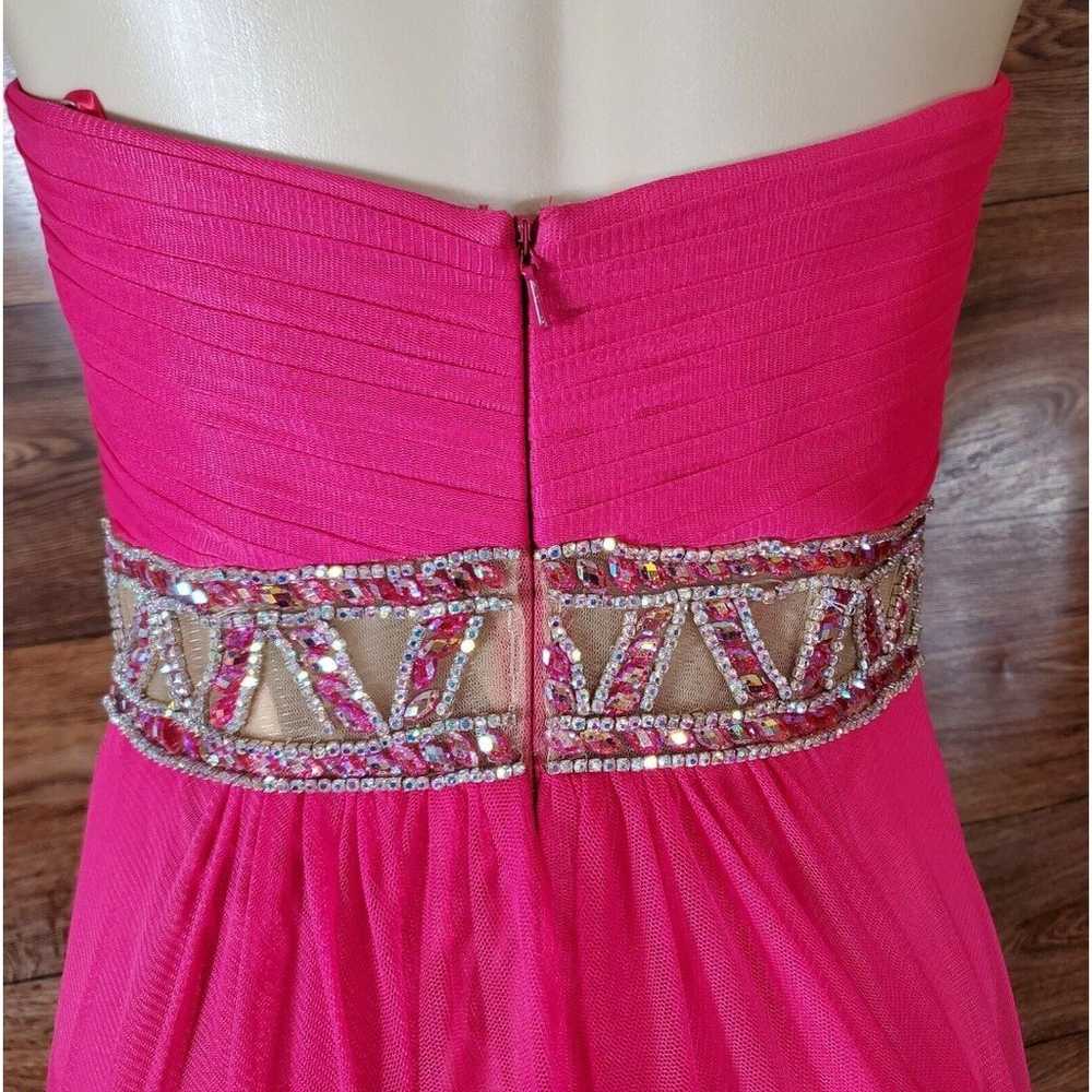 La Femme Pink Rhinestone Formal Dress Size 8 NWOT - image 5