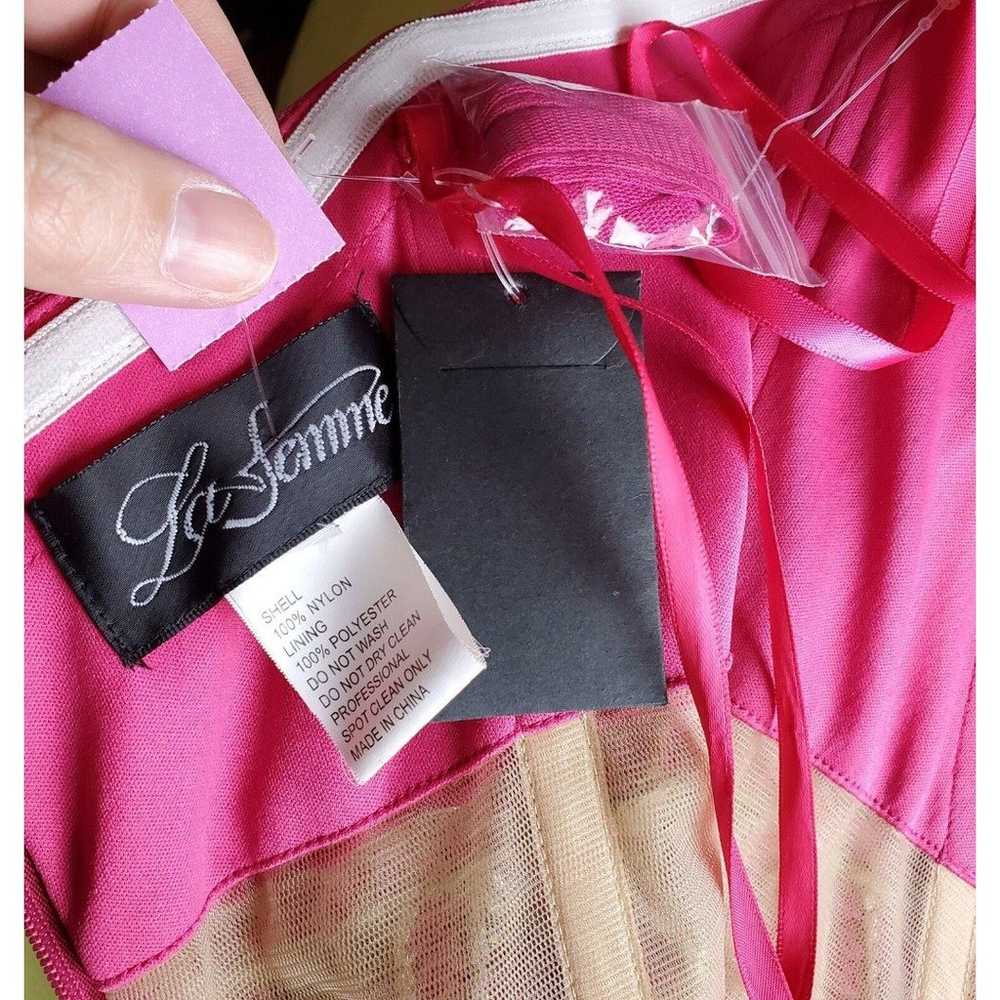 La Femme Pink Rhinestone Formal Dress Size 8 NWOT - image 6
