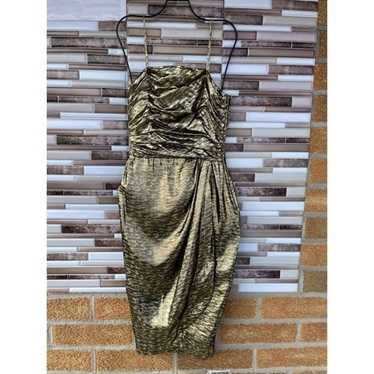 Jackie Bernard for EKLEKTIC  Gold Lame Dress size… - image 1