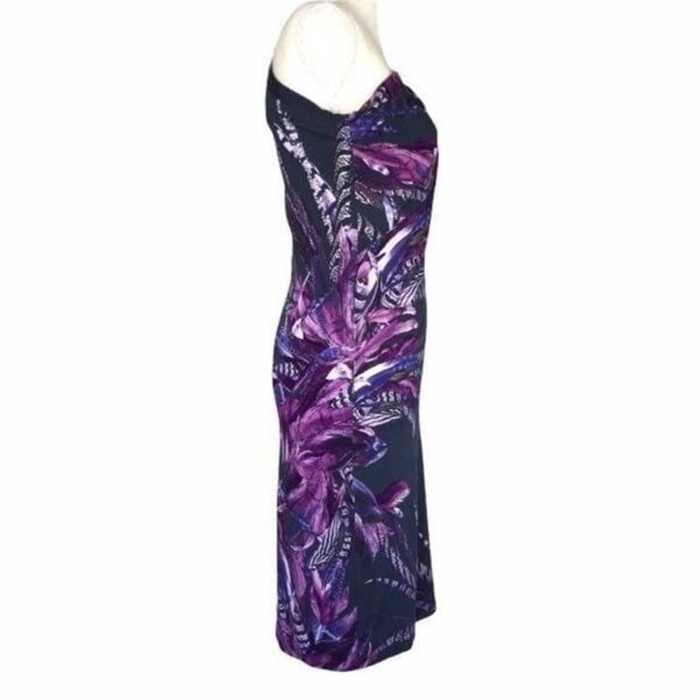 Just Cavalli One Shoulder Feather Print Dress 10 - image 5