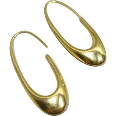 18K Michael Good Oval Earrings Medium - image 1