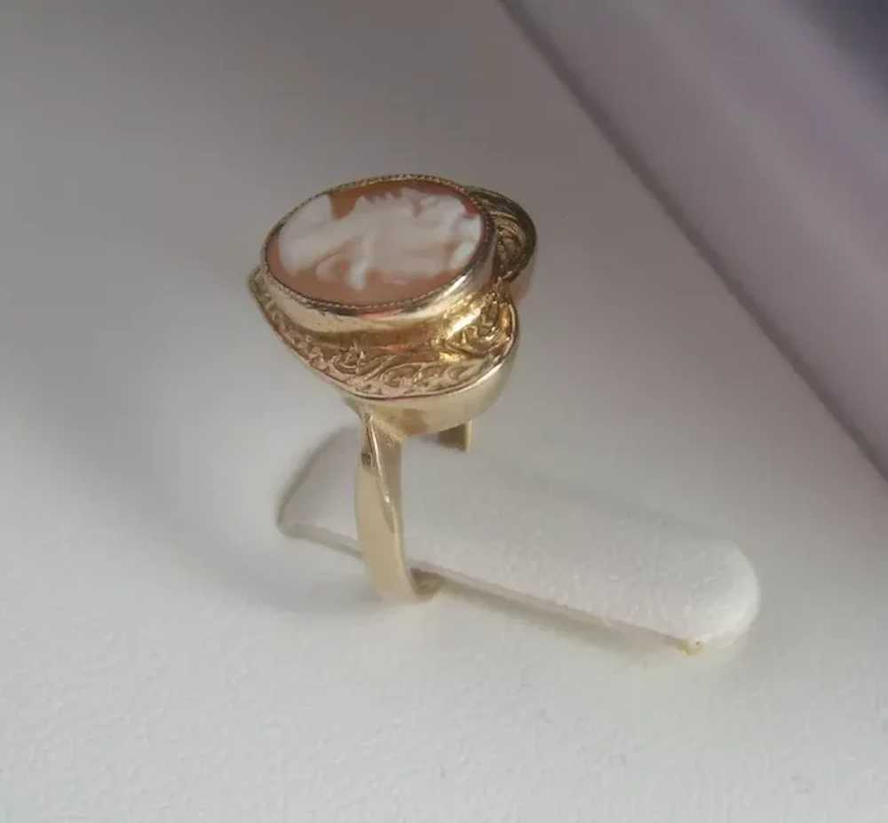 Vintage Gold on Sterling Silver Heart Shaped Ring… - image 3