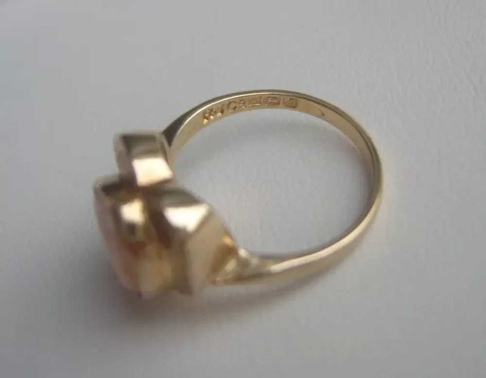 Vintage Gold on Sterling Silver Heart Shaped Ring… - image 9