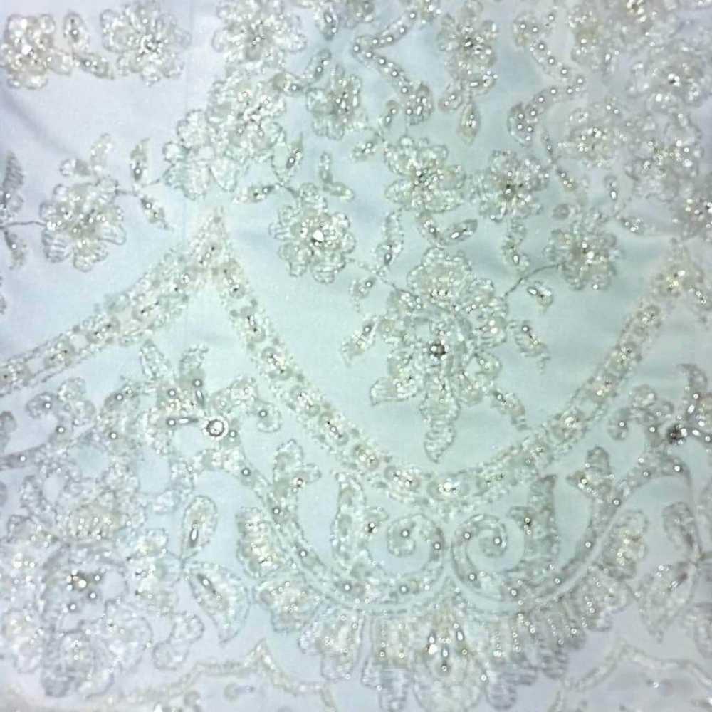 David Bridal Wedding dress, strapless, white, sz2 - image 2