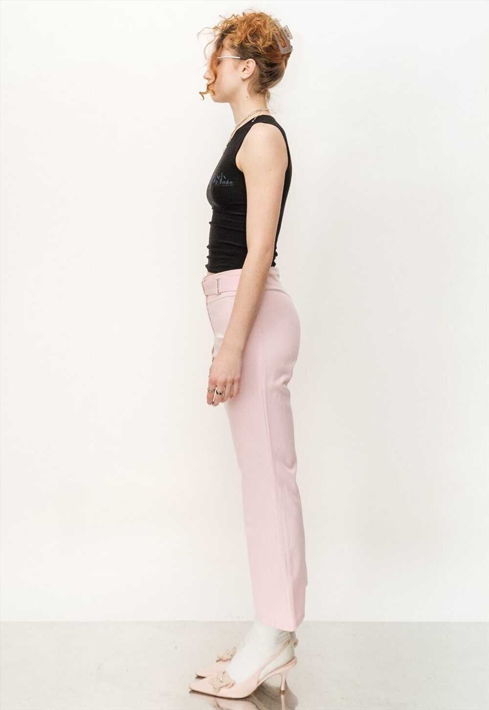 Vintage Y2K gorgeous cropped trousers in baby pink - image 2