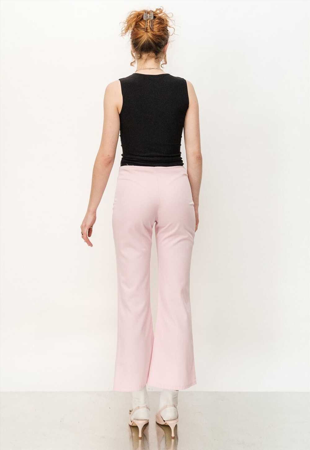 Vintage Y2K gorgeous cropped trousers in baby pink - image 3