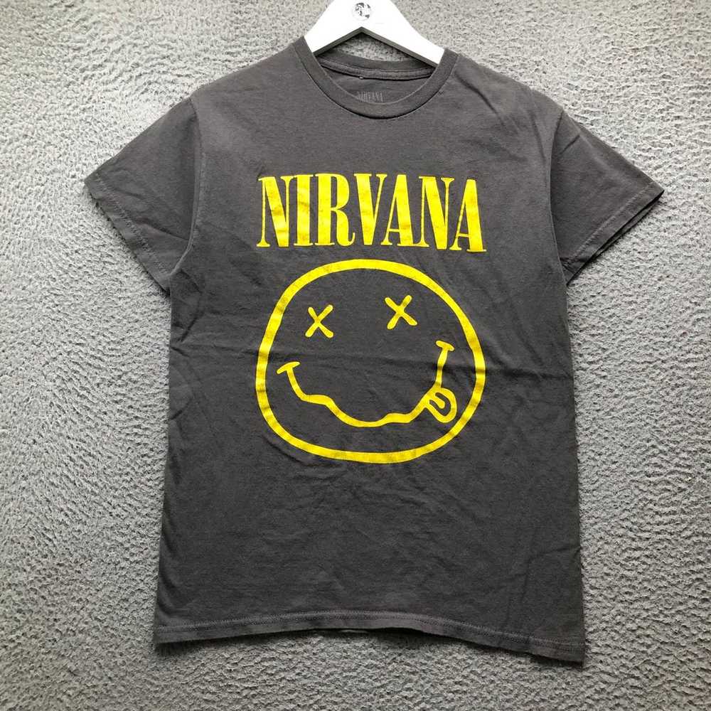 Nirvana Smiley Music T-Shirt Men's Small S Short … - image 1