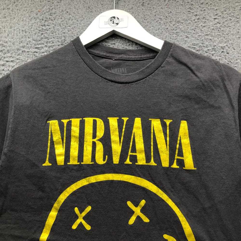 Nirvana Smiley Music T-Shirt Men's Small S Short … - image 6