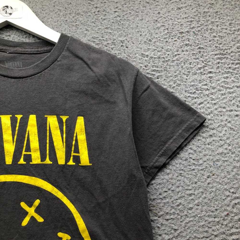 Nirvana Smiley Music T-Shirt Men's Small S Short … - image 7