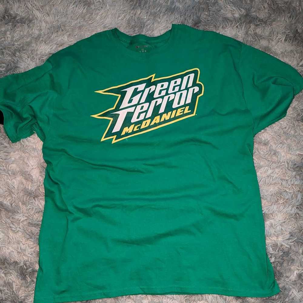 Mcdaniel Green terror champion t-shirt - image 1