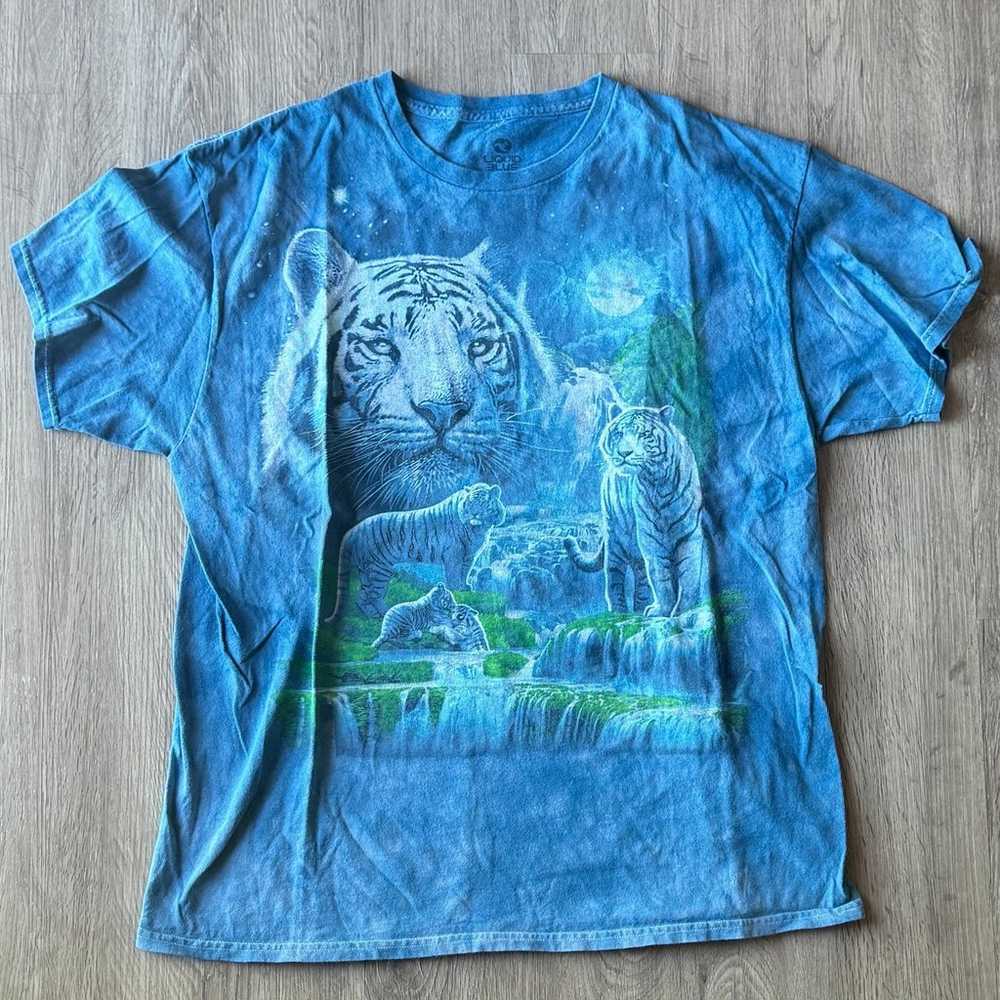 vintage liquid blue shirt - image 3