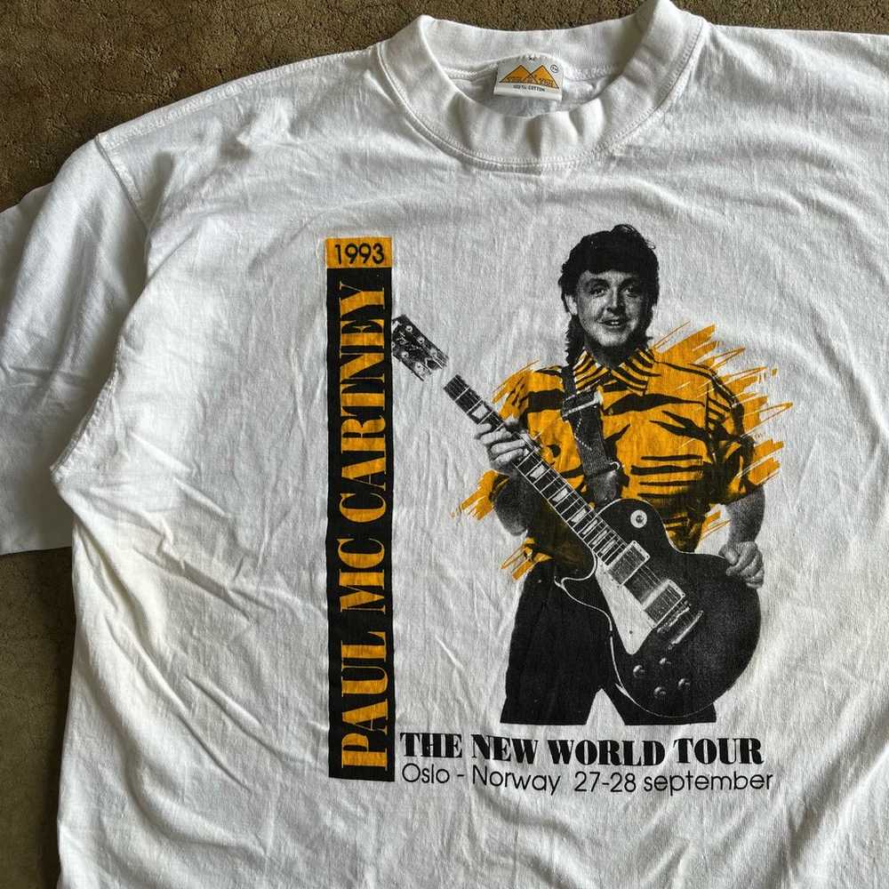 Vintage 1993 Paul McCartney New World Tour Tee Be… - image 2