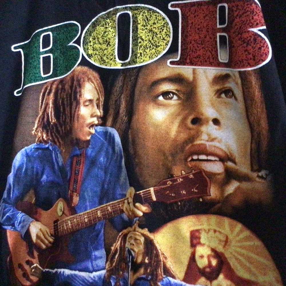 Bob Marley Colorful 1990’s Vintage T-Shirt (Size … - image 2