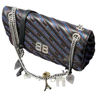 Balenciaga Bb chain leather clutch bag - image 1
