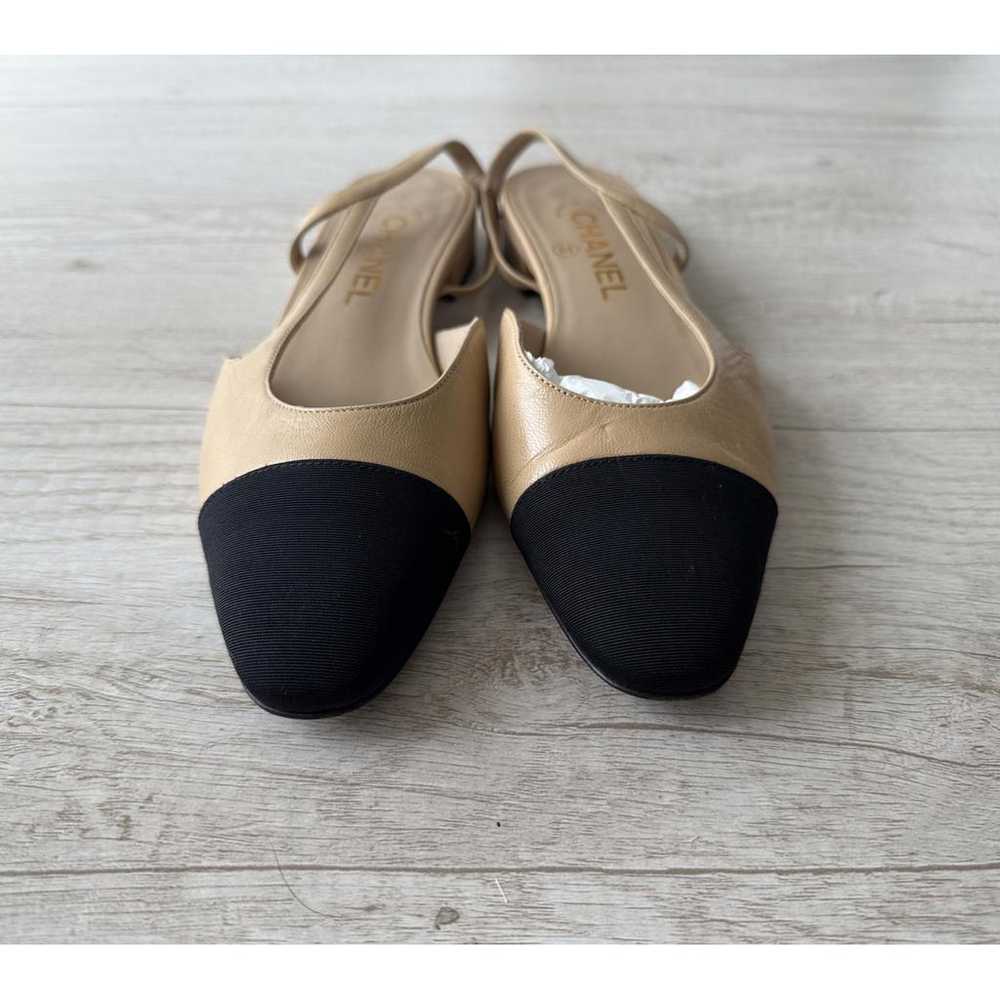Chanel Slingback leather ballet flats - image 3