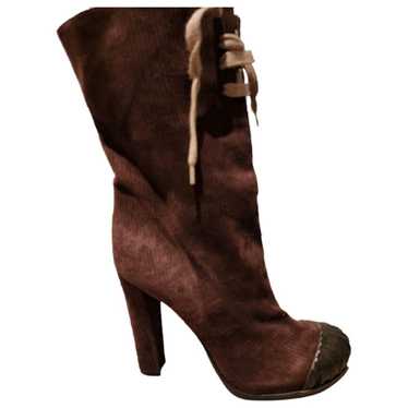 Fendi Velvet boots - image 1