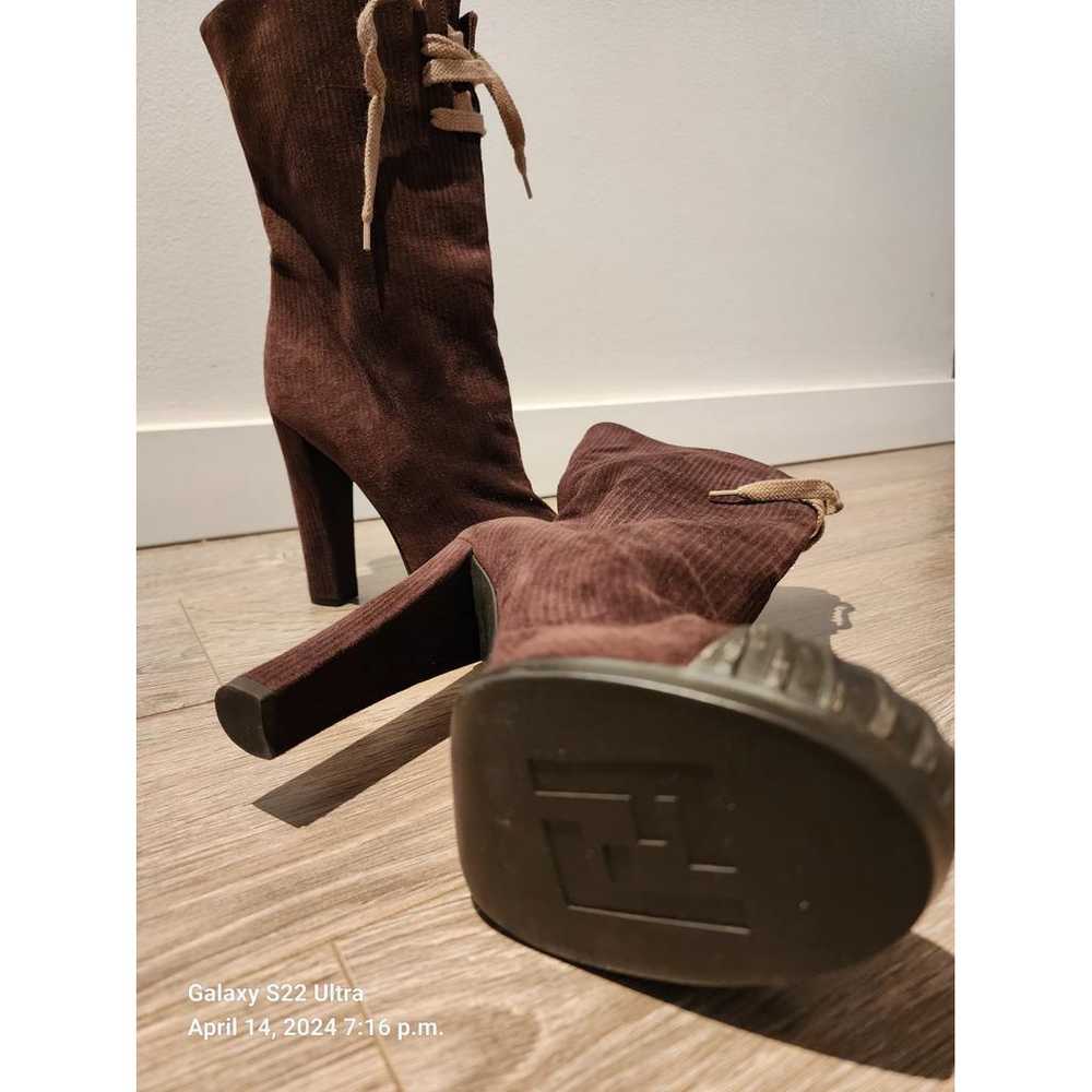 Fendi Velvet boots - image 5