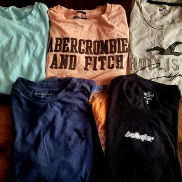 Lot of 5 Mens T Shirts from Hollister, Abercrombi… - image 1