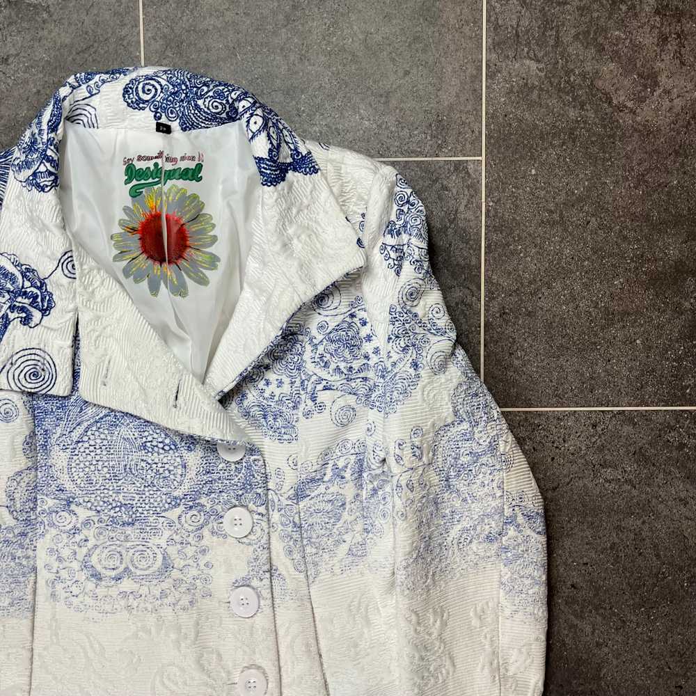 Desigual Long Over Coat Pattern Asian Style Jacke… - image 2