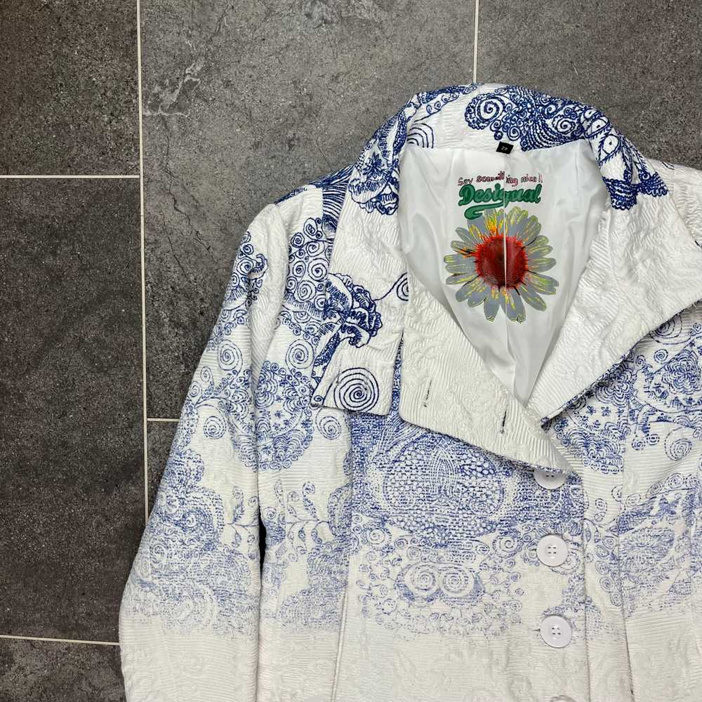 Desigual Long Over Coat Pattern Asian Style Jacke… - image 3