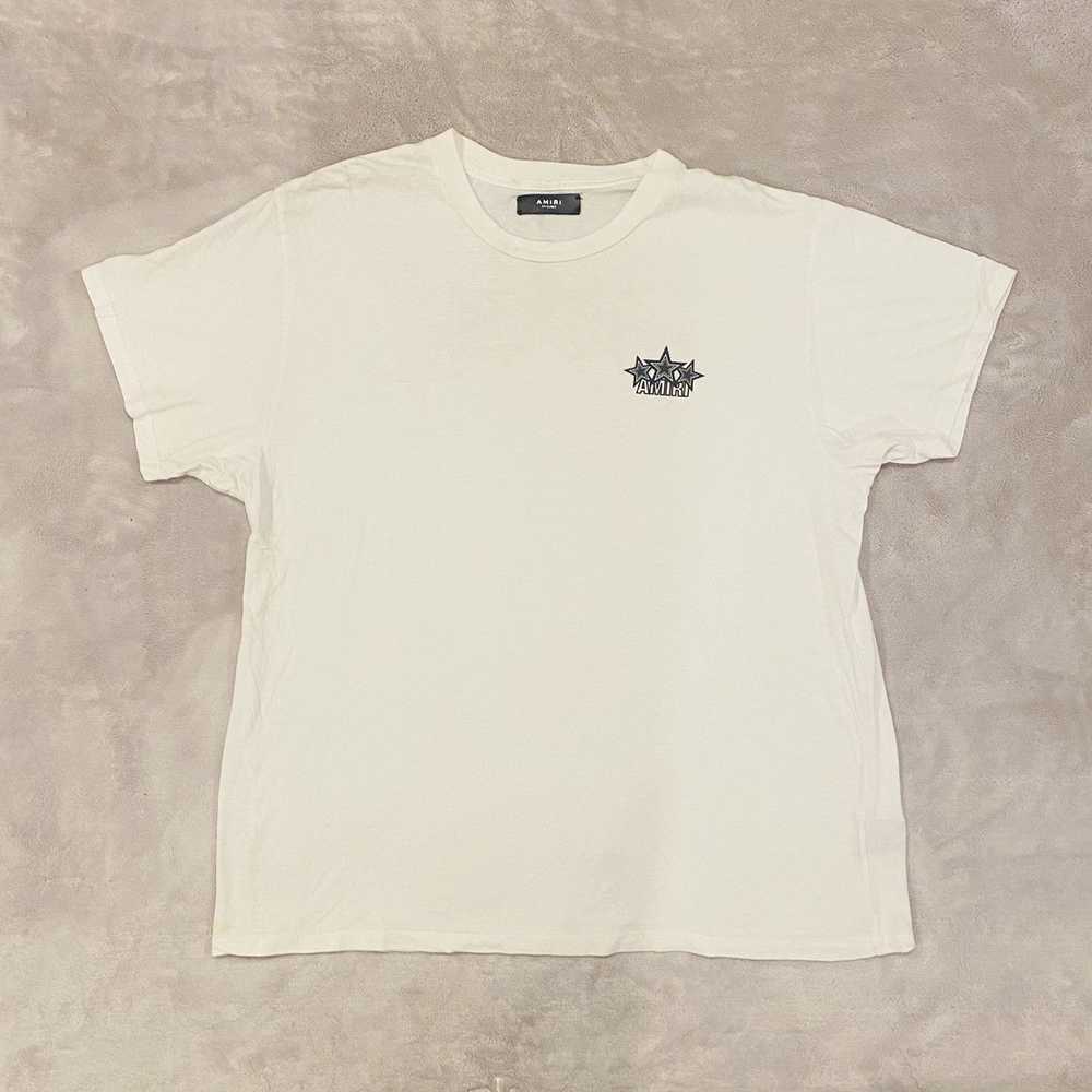Amiri AMIRI Five Star White Graphic T-Shirt Mens … - image 1