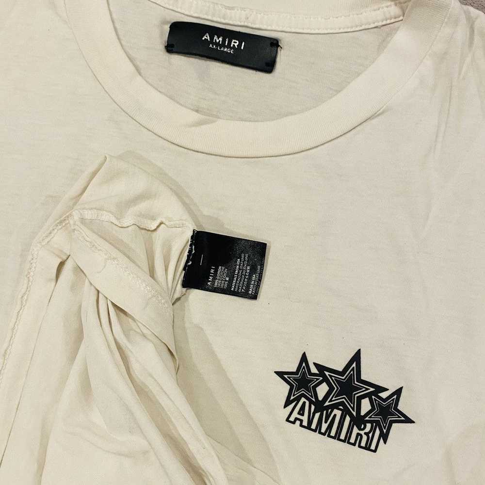 Amiri AMIRI Five Star White Graphic T-Shirt Mens … - image 3