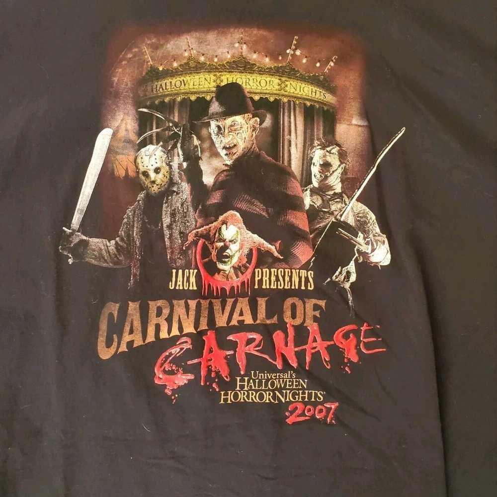 Vintage 2007 Halloween Horror Nights Shirt XL Car… - image 2