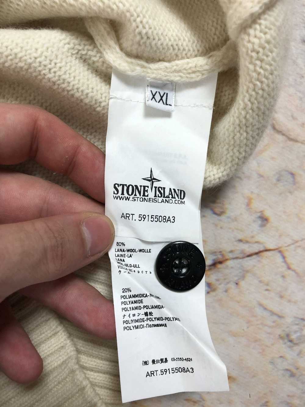 Stone Island × Vintage Stone island beige knit sw… - image 10