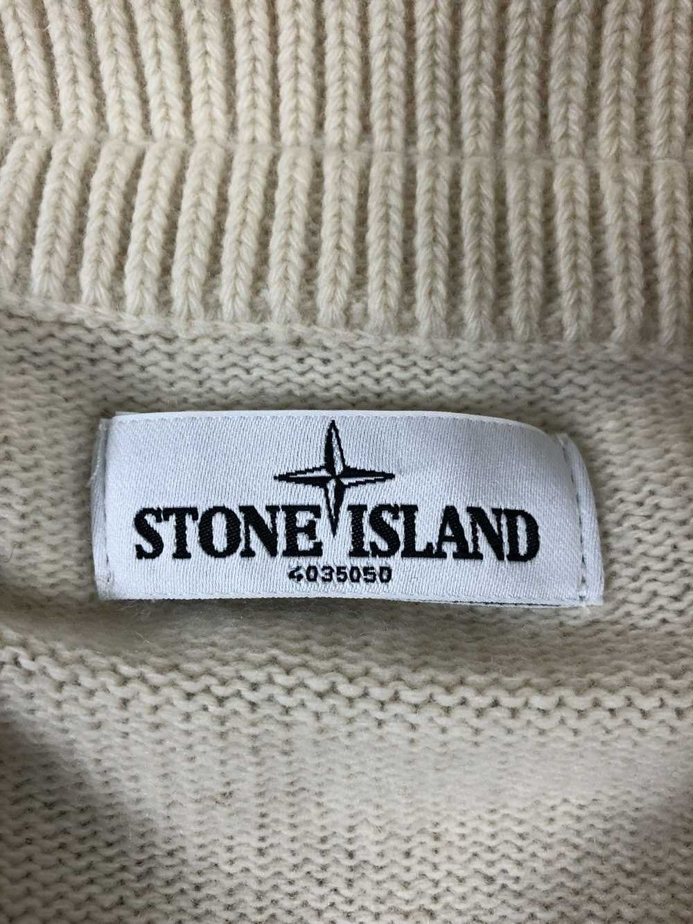 Stone Island × Vintage Stone island beige knit sw… - image 6