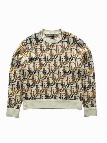 Dior Dior Beige Oblique Wool Sweater