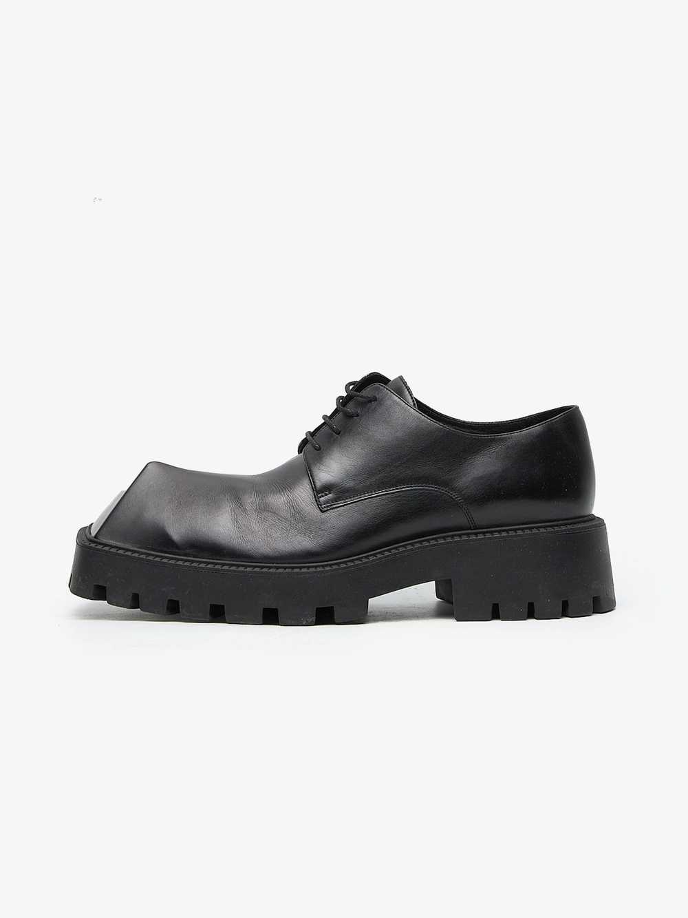 Balenciaga Black Rhino Leather Derby Shoes - image 1