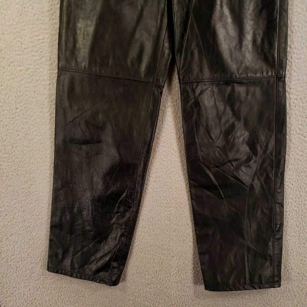 HIGH Vintage Comint Leather Pants Womens 6 Junior… - image 2