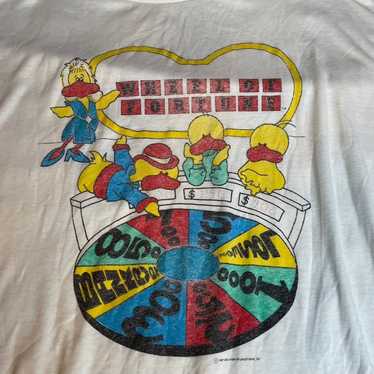 VINTAGE 1987 Wheel Of Fortune Cartoon Duck 80s Wh… - image 1