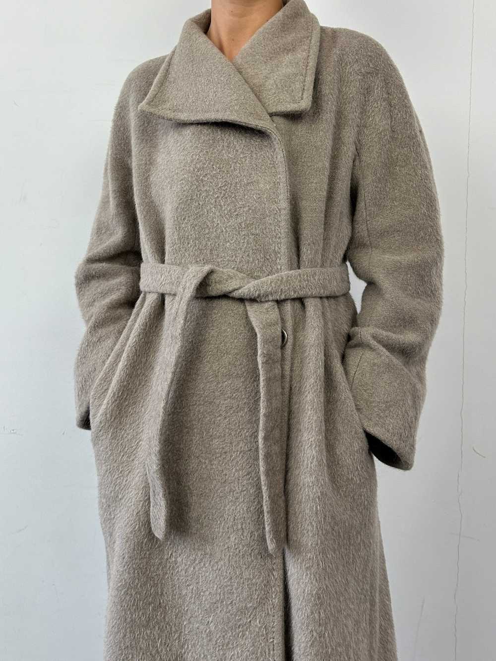 Max Mara Alpaca Wool Belted Wrap Coat - S/M - image 1