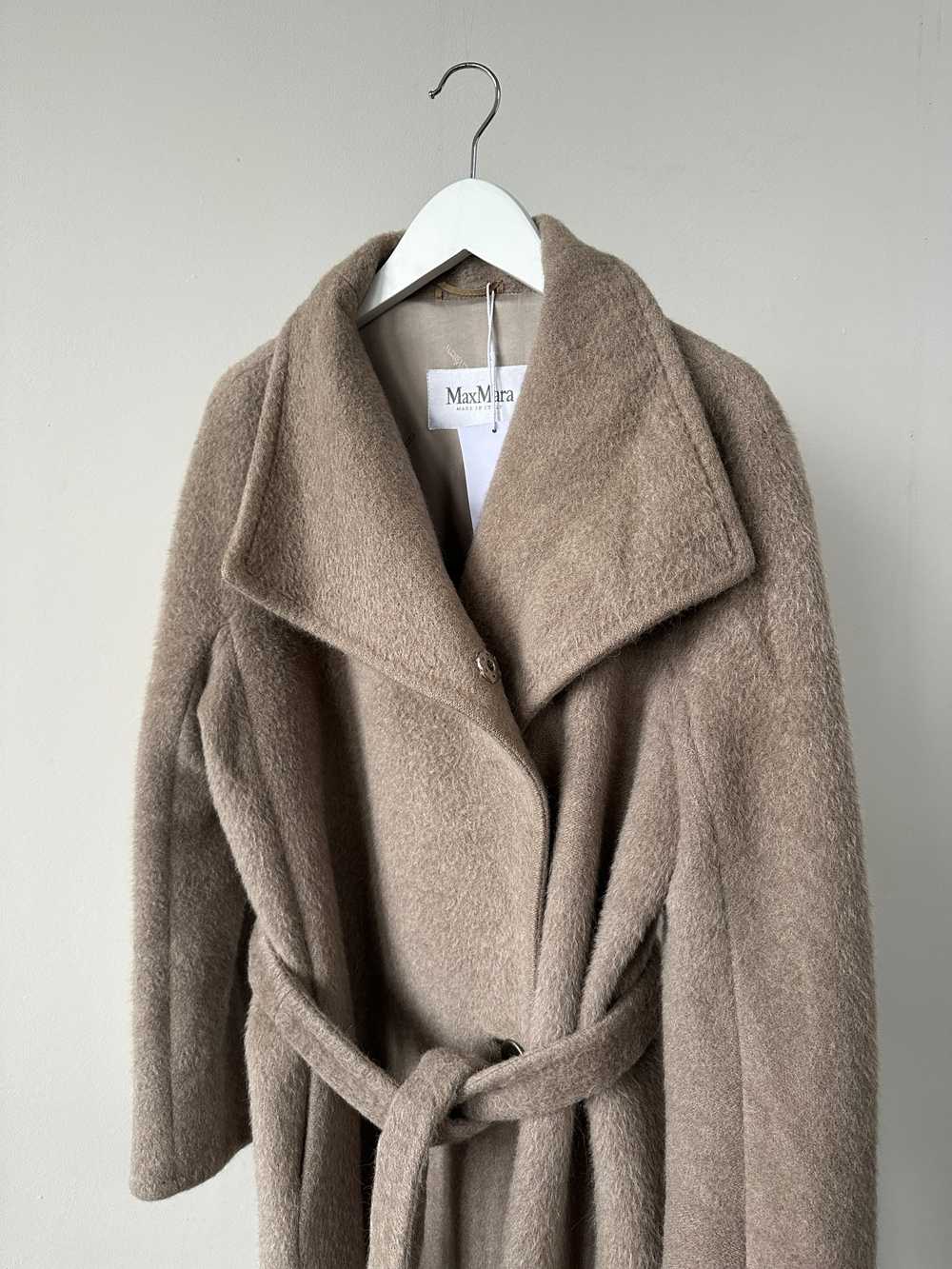 Max Mara Alpaca Wool Belted Wrap Coat - S/M - image 2