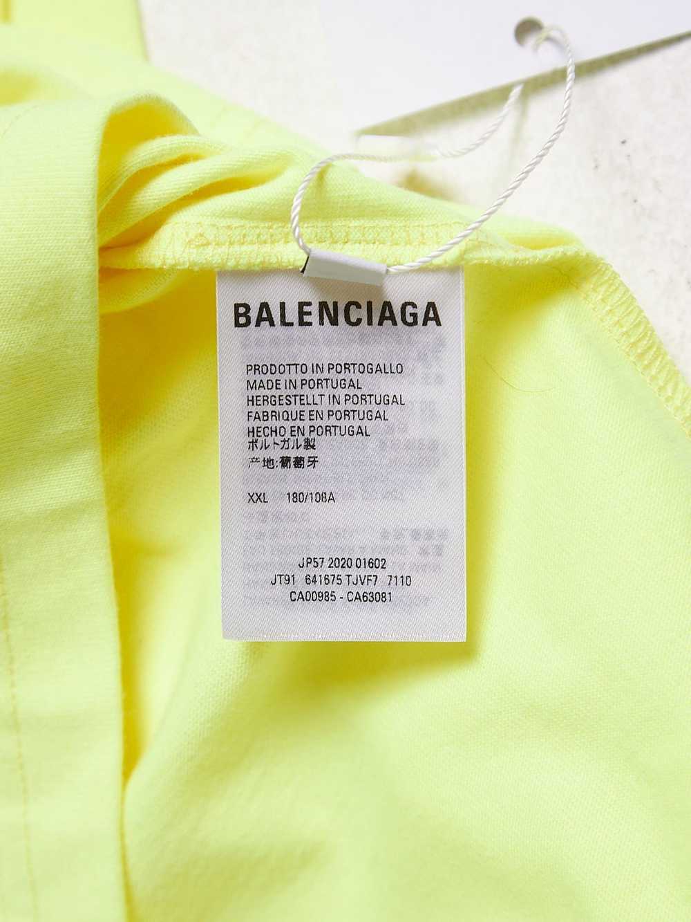Balenciaga Acid Yellow Logo Embroidered Oversized… - image 4
