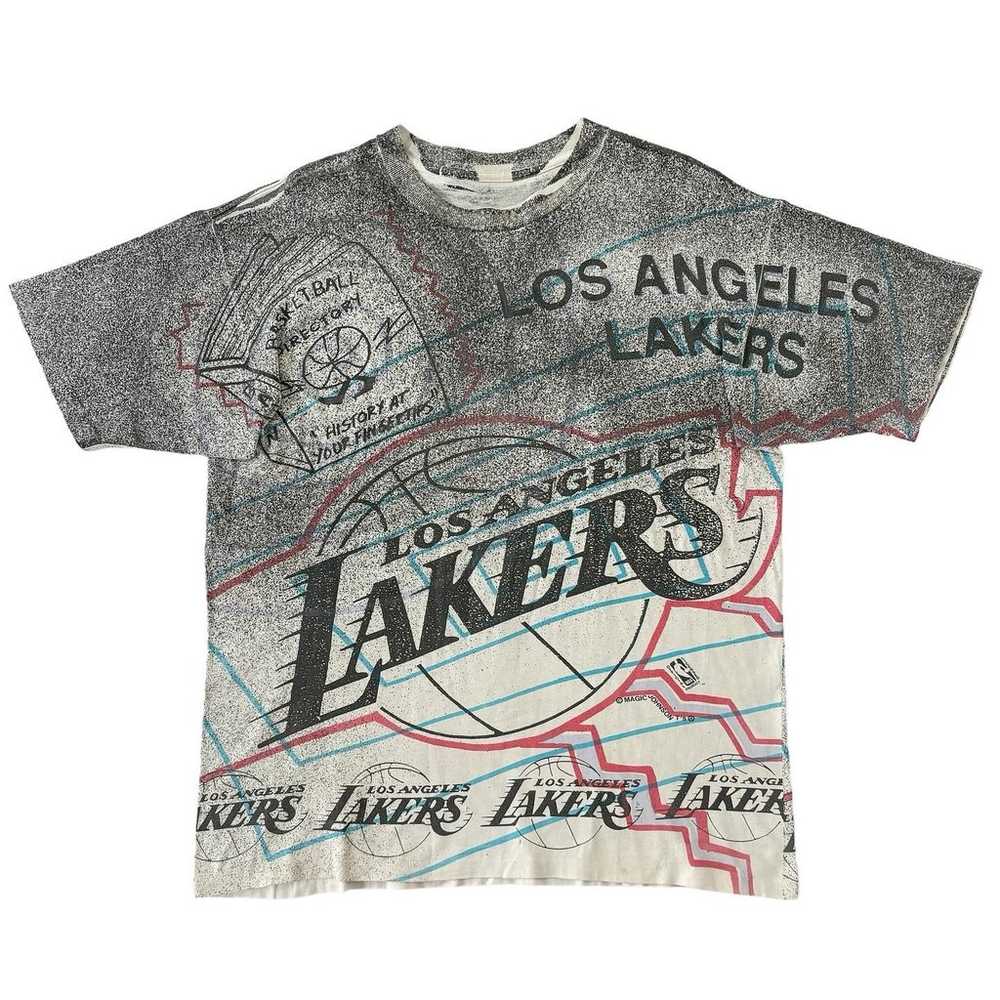 Vintage 90s Magic Johnson Ts Los Angeles Lakers R… - image 2