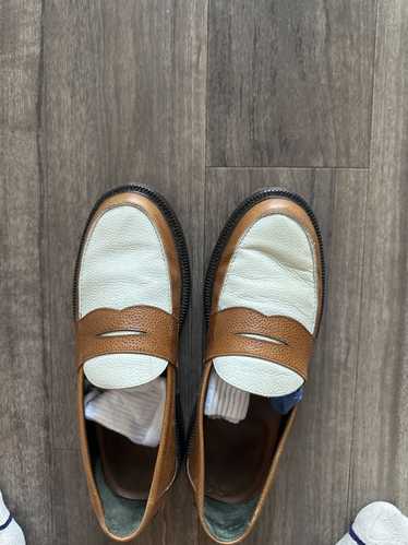 Blackstock & Weber Light brown and white loafers