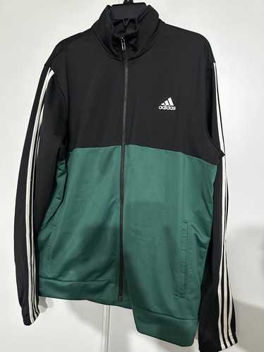 Adidas Black/ turquoise adidas track jacket