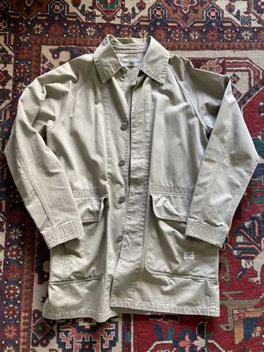 Sassafras Khaki cotton raglan sleeve trench coat