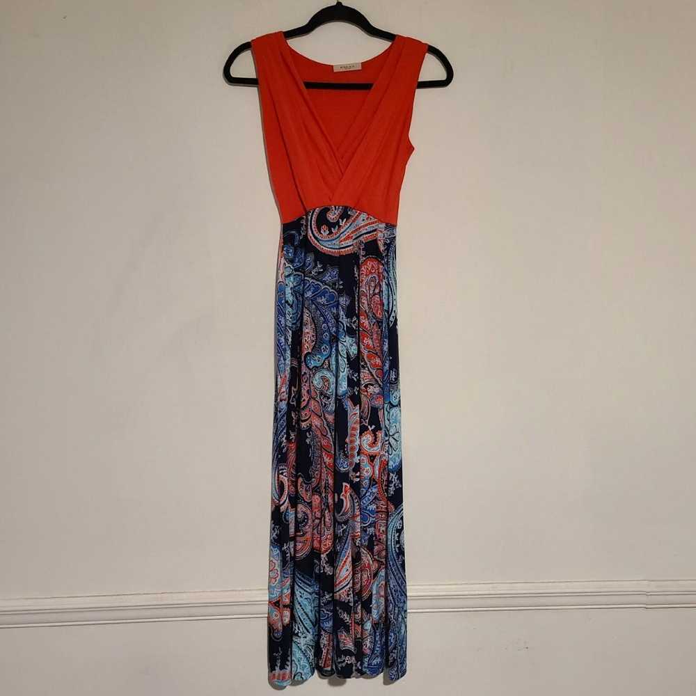 Designer Gilli Orange Multi-Color Floral Flower M… - image 1