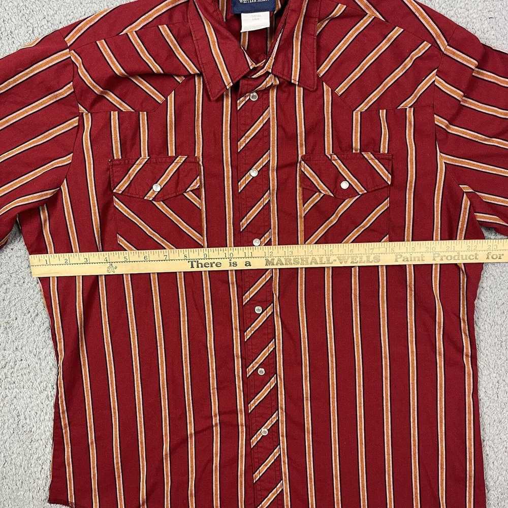 Wrangler Wrangler Western Shirt Men's L Red Orang… - image 6