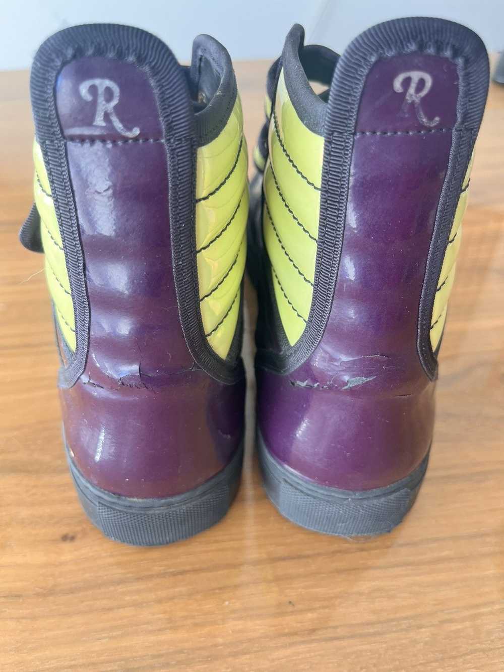 Raf Simons Black Multi Color/Texture Metallic Hig… - image 3