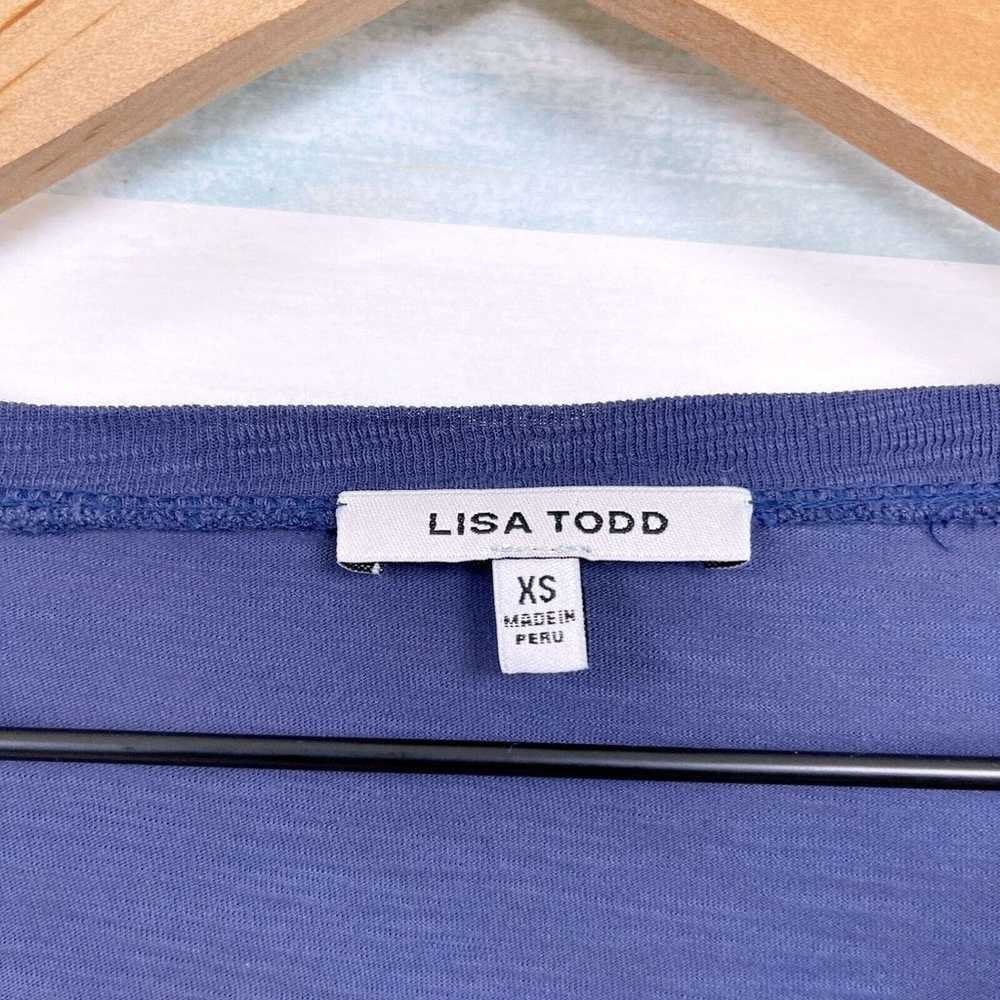 Lisa Todd Relaxed Raglan Shirt Blue V Neck Luxury… - image 7